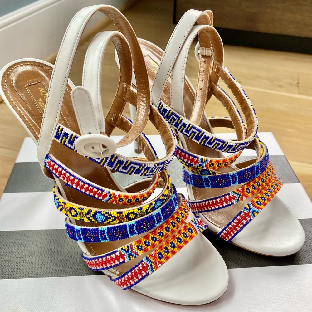 Aquazzura Masi Beaded 105mm Sandal